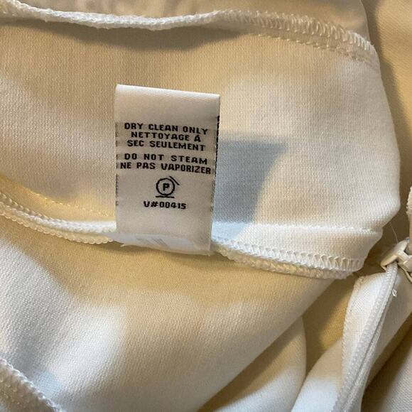 Diane Von Furstenberg Pele Eyelet Panel Cap Sleeve White Knit Dress Size 10 - Picture 10 of 10